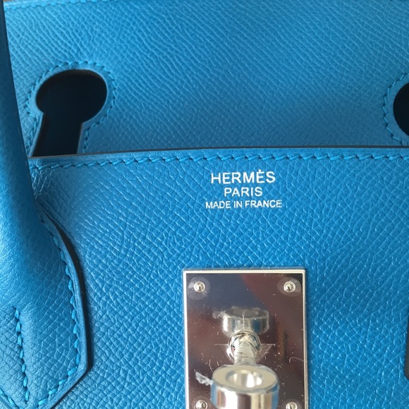 Hermès Birkin 30 cm Blue Zanzibar Epsom Leather - Picture 12 of 16